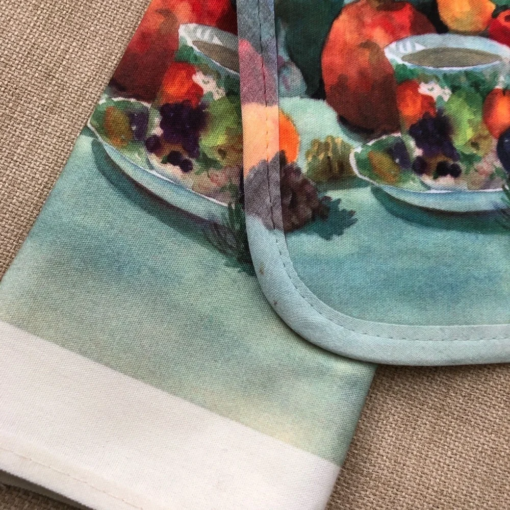Judy Buswell Watercolor Pot Holder & Towel Set